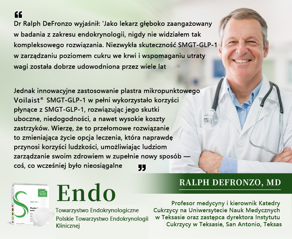 🎁 Voilaist® SMGT-GLP-1 Nano Microneedle Patch🍃Bezbolesny, długotrwały, zwalczający cukrzycę, otyłość i choroby układu krążenia 🎁