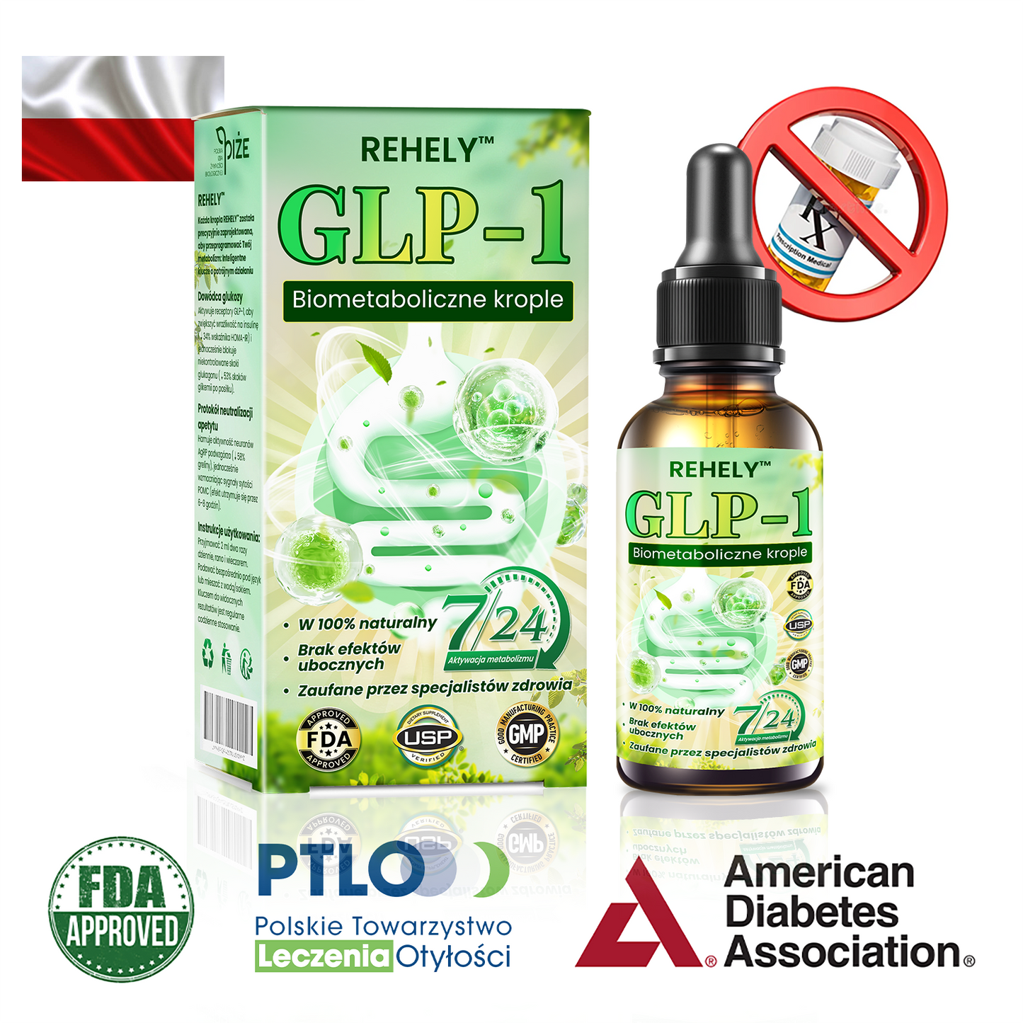 🌿REHELY™ GLP-1 Biometaboliczne krople🏆🏆Spalacz tłuszczu klasy spożywczej – opracowany przez Polskie Towarzystwo Badań nad Otyłością (PTBO)