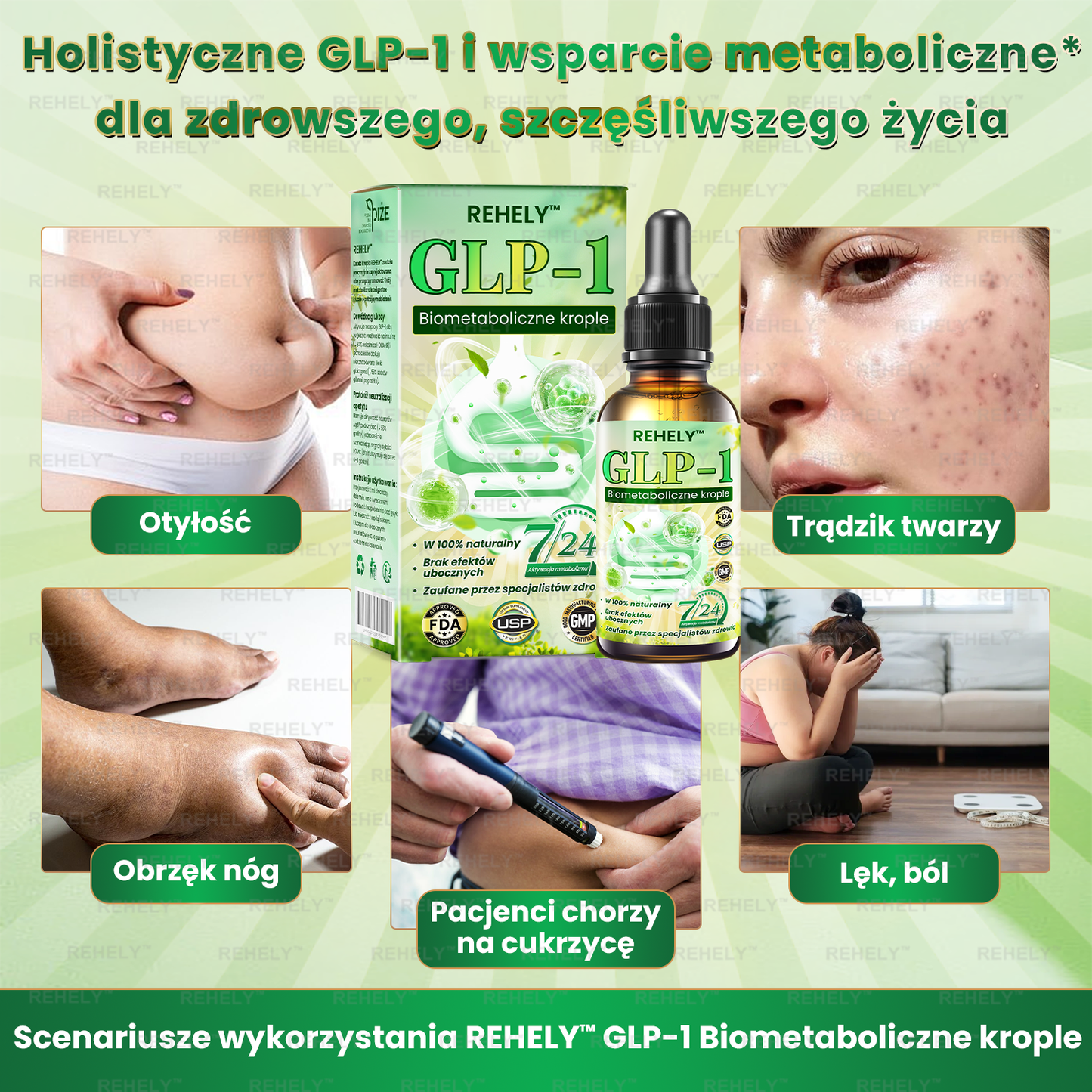 🌿REHELY™ GLP-1 Biometaboliczne krople🏆🏆Spalacz tłuszczu klasy spożywczej – opracowany przez Polskie Towarzystwo Badań nad Otyłością (PTBO)