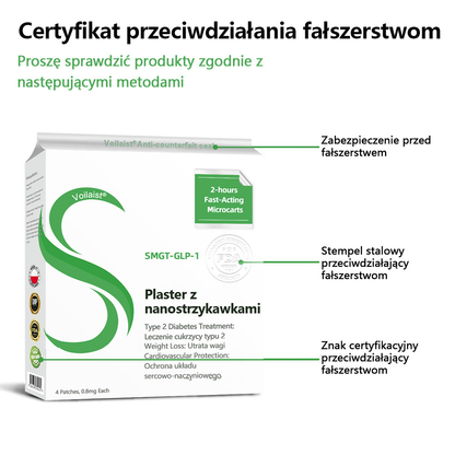 🎁 Voilaist® SMGT-GLP-1 Nano Microneedle Patch🍃Bezbolesny, długotrwały, zwalczający cukrzycę, otyłość i choroby układu krążenia 🎁