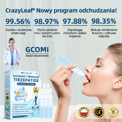 ✨Klinicznie potwierdzone | Oficjalny sklep | CrazyLeaf® Szczupłość i Witalność Tirzepatide – doustny roztwór wspierający odchudzanie, ciśnienie i poziom cukru