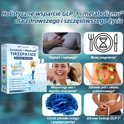 ✨Klinicznie potwierdzone | Oficjalny sklep | CrazyLeaf® Szczupłość i Witalność Tirzepatide – doustny roztwór wspierający odchudzanie, ciśnienie i poziom cukru
