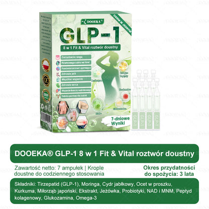 🧑‍⚕️ 💟💟 DOOEKA® GLP-1 8 w 1 Fit & Vital roztwór doustny – Raz dziennie, widoczne zmiany w ciągu 7 dni / W przypadku otyłości, zdrowia serca i układu krążenia, cukrzycy, bezdechu sennego, zdrowia jelit, problemów ze stawami i wielu innych