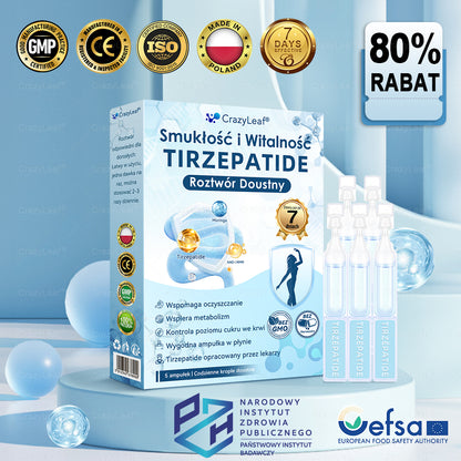 ✨Klinicznie potwierdzone | Oficjalny sklep | CrazyLeaf® Szczupłość i Witalność Tirzepatide – doustny roztwór wspierający odchudzanie, ciśnienie i poziom cukru