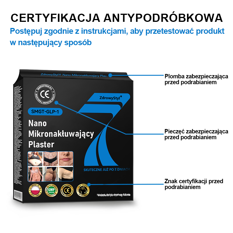 🎁 ZdrowyStyl®🌱 Nano Mikronakłuwający Plaster z SMGT-GLP-1 i Matrixyl 3000 – Odchudzanie, Ujędrnianie Skóry, Wsparcie Poziomu Cukru we Krwi, Bez Zastrzyków, Efekty w 7 Dni🎁