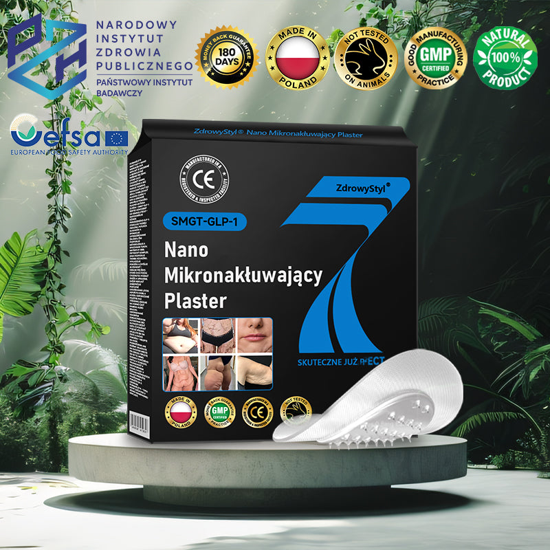 🔥ZdrowyStyl®🌱 Nano Mikronakłuwający Plaster z SMGT-GLP-1 i Matrixyl 3000 – Odchudzanie, Ujędrnianie Skóry, Wsparcie Poziomu Cukru we Krwi, Bez Zastrzyków, Efekty w 7 Dni