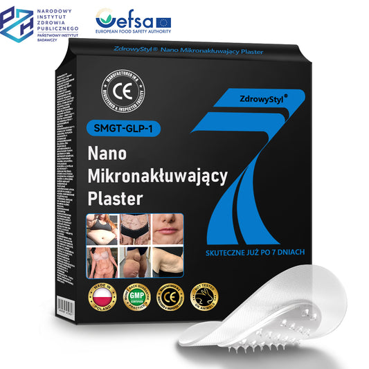 ✅ZdrowyStyl®🌱 Nano Mikronakłuwający Plaster z SMGT-GLP-1 i Matrixyl 3000 – Odchudzanie, Ujędrnianie Skóry, Wsparcie Poziomu Cukru we Krwi, Bez Zastrzyków, Efekty w 7 Dni